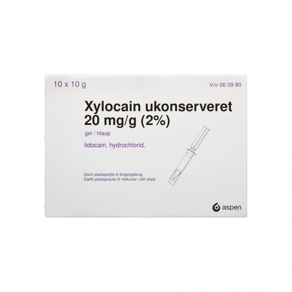 Aspen Xylocain Ukonserveret Gel 2% - 100 g