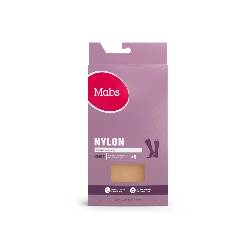 Mabs Nylon Knee Wide, Sand Str. XL - 1 par
