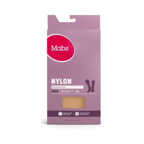 Mabs Nylon Knee Wide, Sand Str. S – 1 par