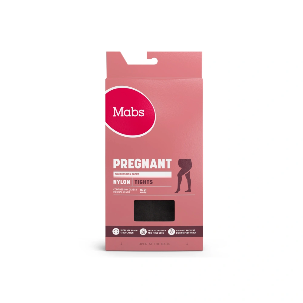 Mabs Nylon Tights Pregnant, Sort Str. S - 1 par
