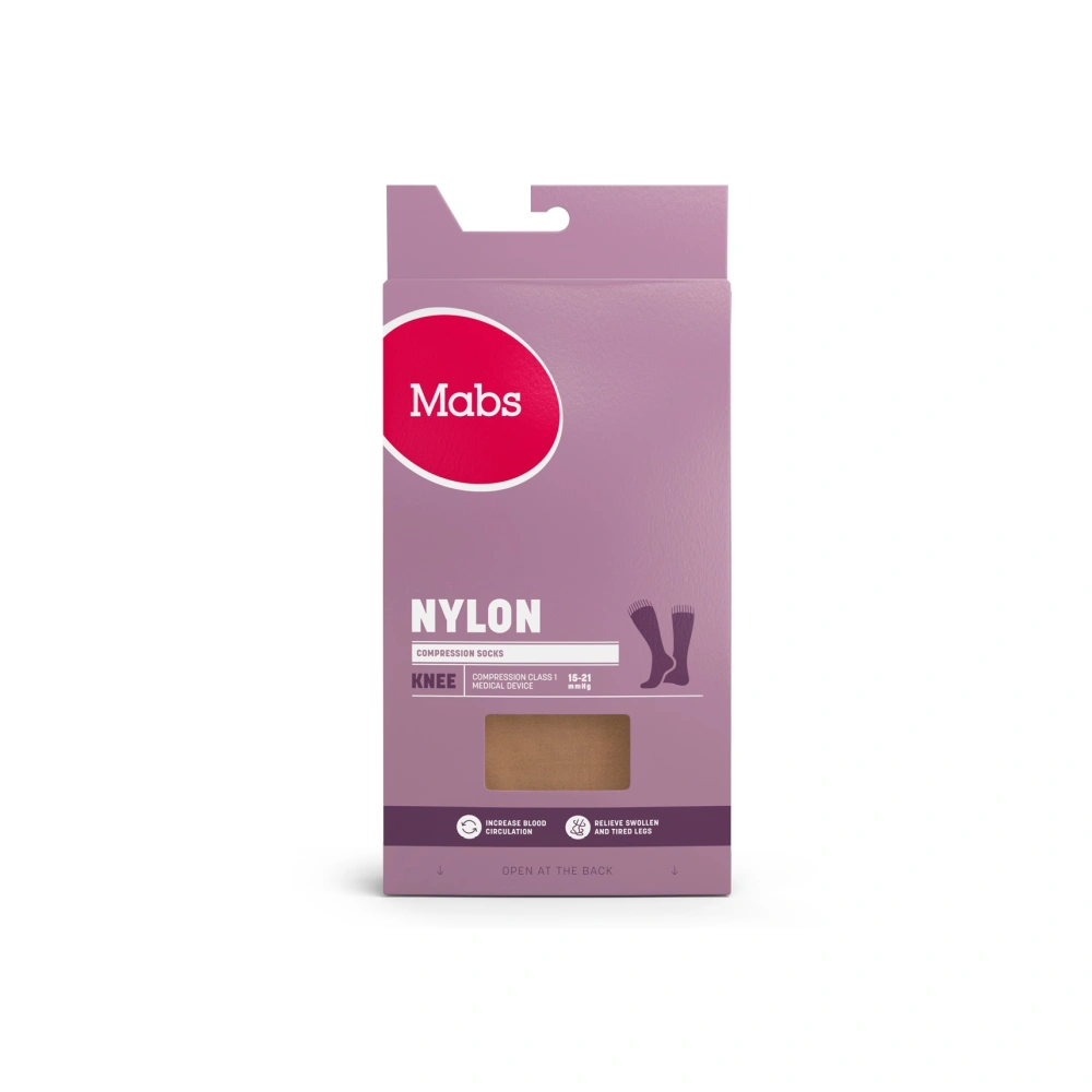 Mabs Nylon Knee, Tan Str. S - 1 par