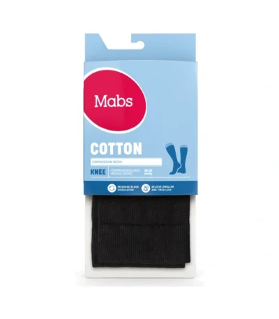 Mabs Cotton Knee, Sort XXL – 1 par