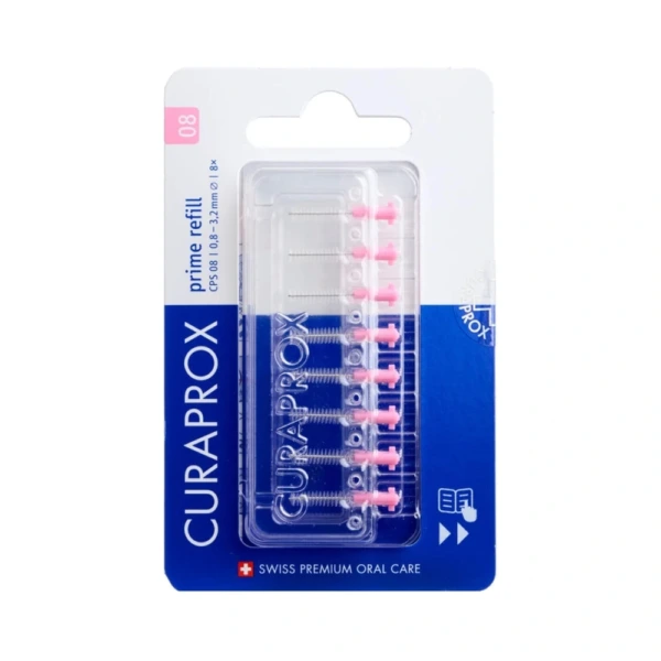 Curaprox Prime Refill 08 Pink – 8 stk