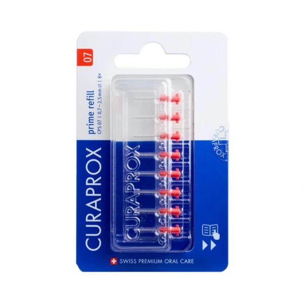 Curaprox Prime Refill 07 Rød – 8 stk