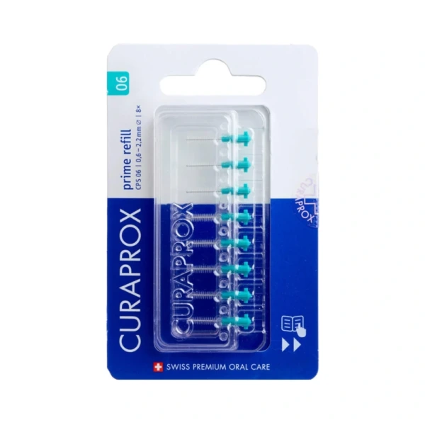 Curaprox Prime Refill 06 Turkis – 8 stk