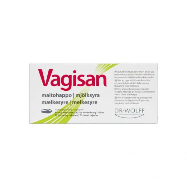 Vagisan Mælkesyre Vagitorier – 7 stk