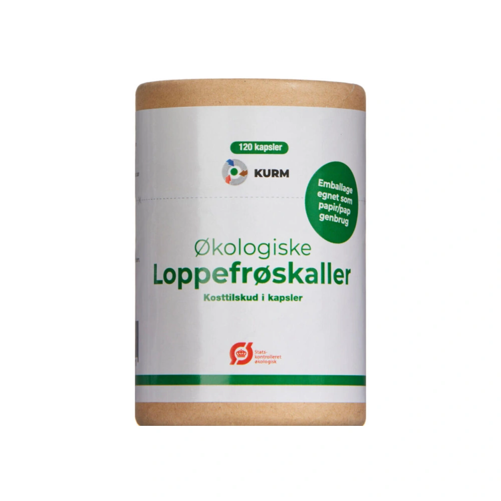 Kurm Loppefrøskaller Økologiske Kapsler - 120 stk