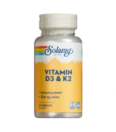 Solaray Vitamin D3 & K2 – 60 stk