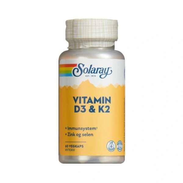 Solaray Vitamin D3 & K2 – 60 stk