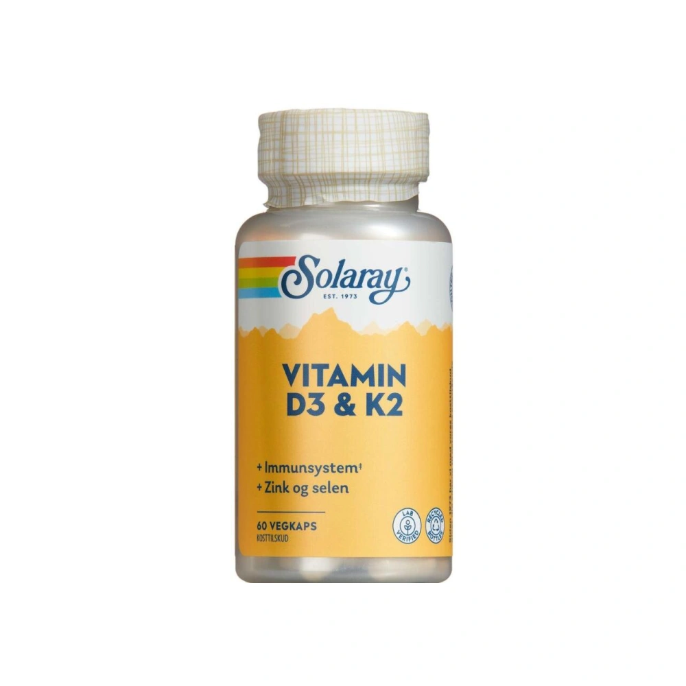 Solaray Vitamin D3 & K2 - 60 stk