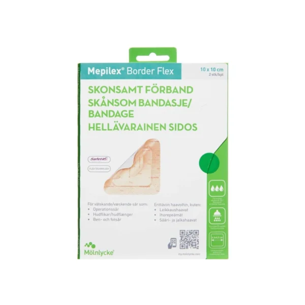 Mepilex Border Flex 10x10cm – 2 stk