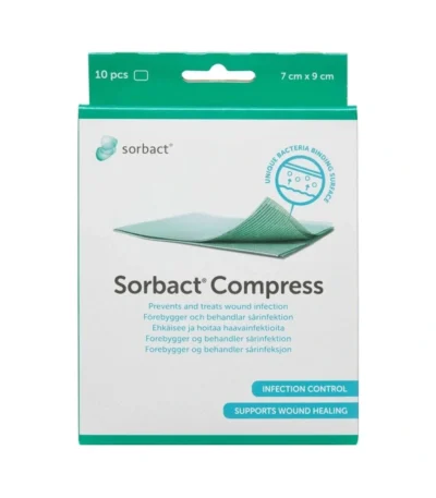 Sorbact Compress 7 x 9 cm – 10 stk