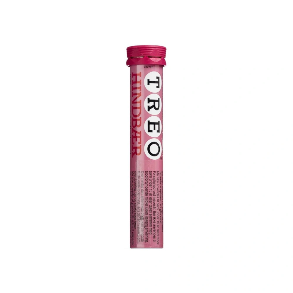 Treo Hindbær 500+50 mg - 20 brusetabletter