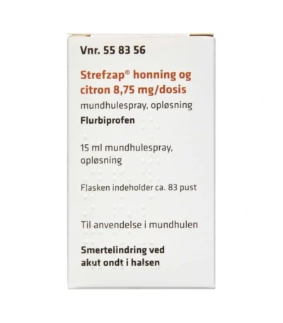 Strefzap Mundhulespray honning og citron 8,75 mg/3 pust - 15 ml