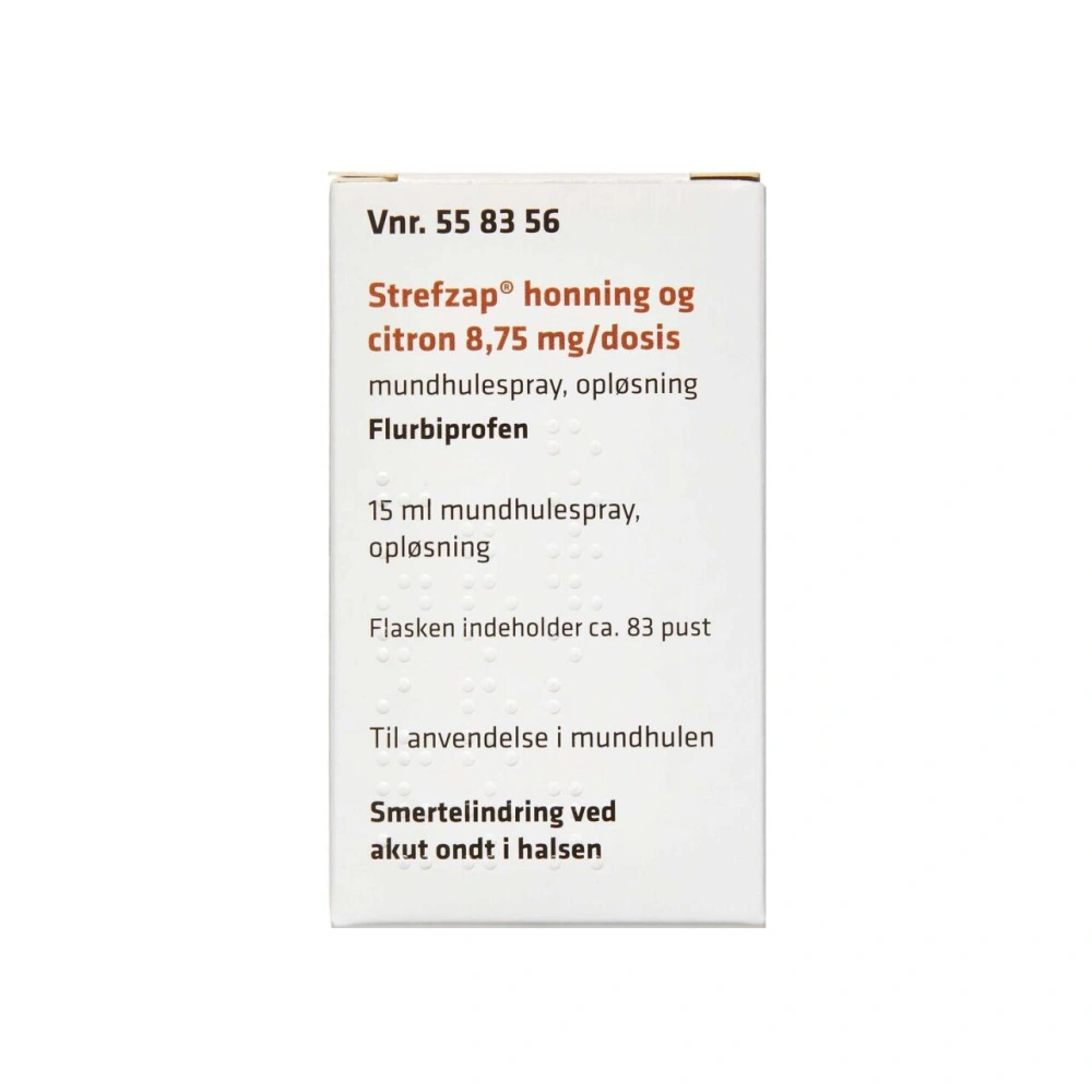 Strefzap Mundhulespray honning og citron 8,75 mg/3 pust - 15 ml
