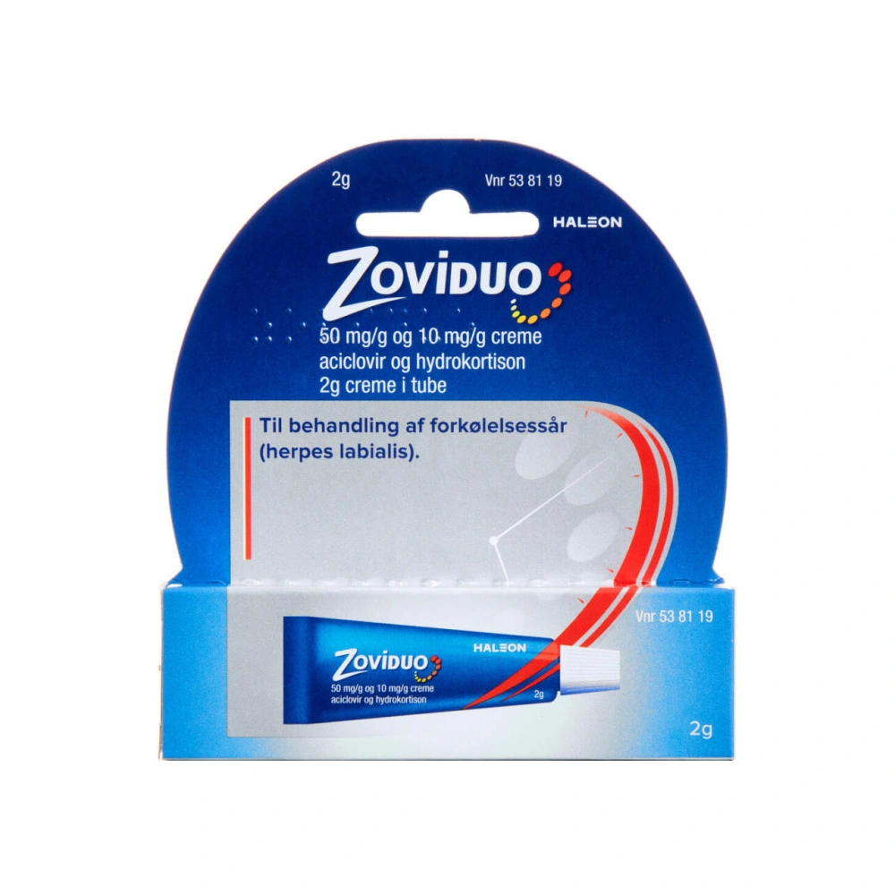 Zoviduo 50 mg/g+10 mg/g - 2 g Creme