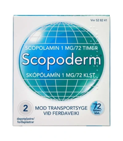 Scopoderm 1 mg/72 timer – 2 stk Depotplastre