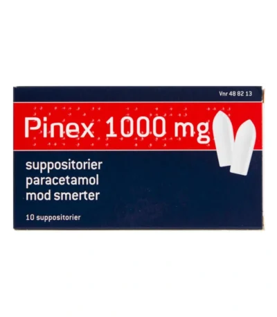 Pinex Suppositorier 1000 mg - 10 stk