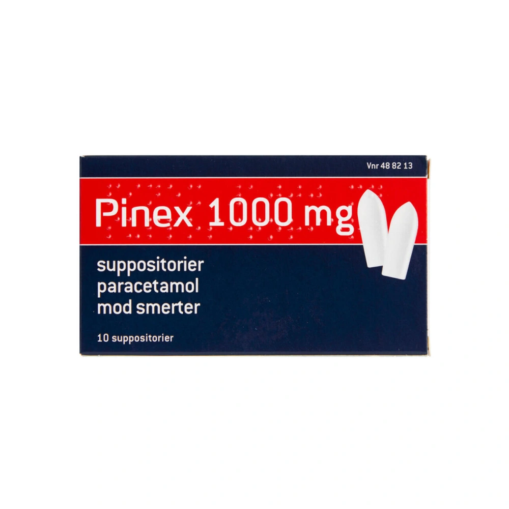 Pinex Suppositorier 1000 mg - 10 stk
