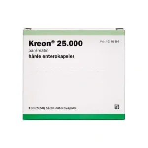 Paranova danmark Kreon 25.000 Lipase 25.000 EP – 100 stk Enterokapsler, hårde
