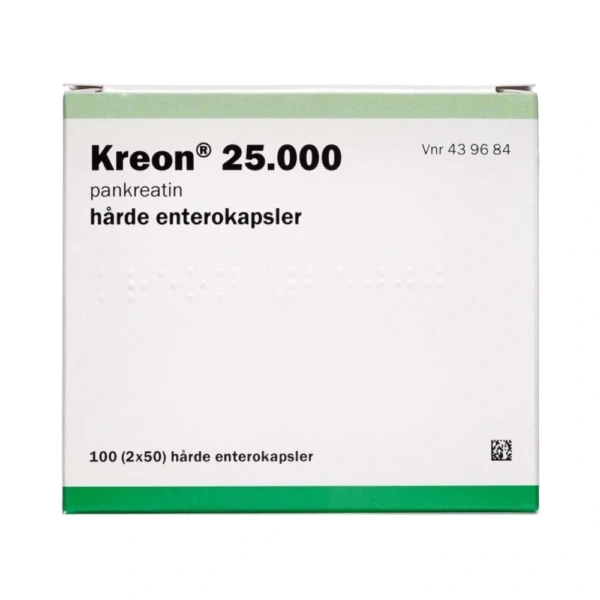 Paranova danmark Kreon Lipase 25.000 EP-e - 100 stk