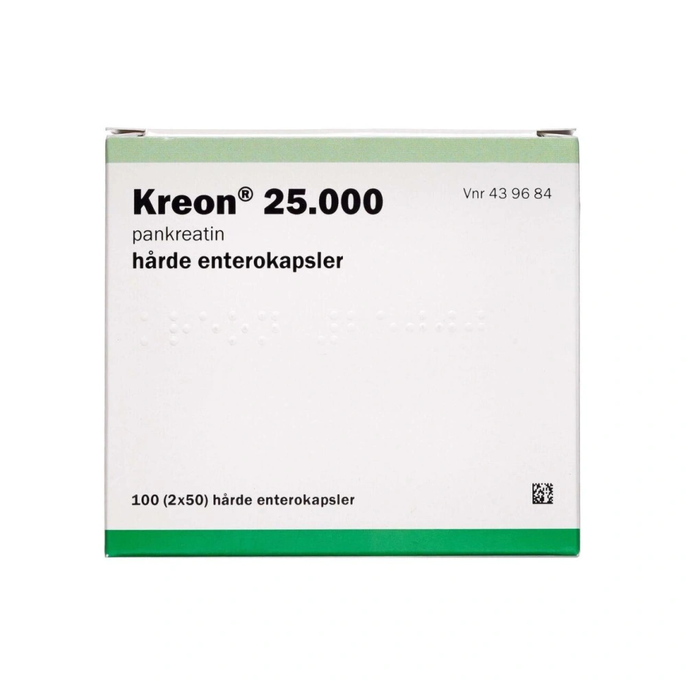Paranova danmark Kreon Lipase 25.000 EP-e - 100 stk