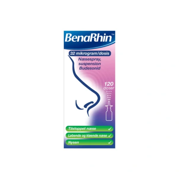 Benarhin Næsespray 32 mikrogram/dosis - 120 doser