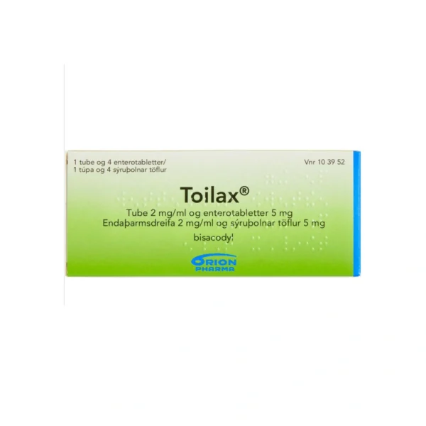 Toilax Enterotabletter 5 mg 4 tabletter + 1 klysma - 1 Pak