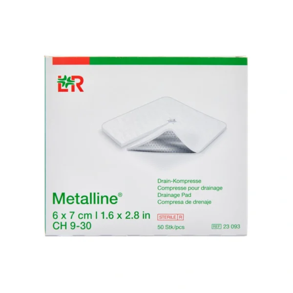 Lohmann & Rauscher Metalline Dræn-kompres 6 x 7 cm – 50 stk