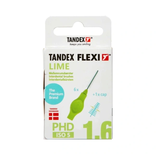Tandex Flexi Mellemrumsbørste Lime – 6 stk