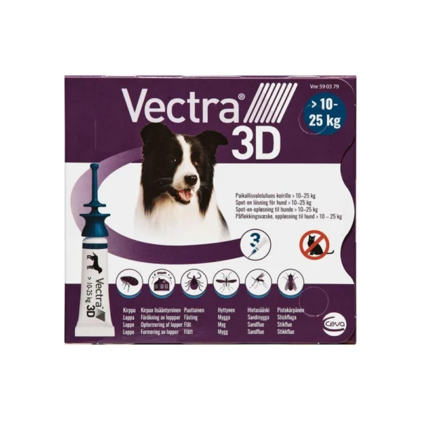 Vectra 3D Spot-On til hund 10-25 kg - 10,8 ml