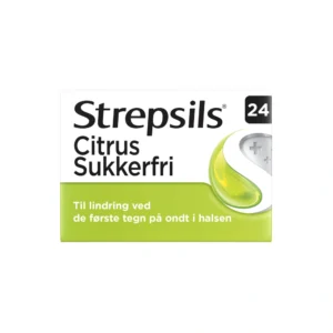 Strepsils Citrus Sukkerfri 0,6+1,2 mg – 24 stk Sugetabletter