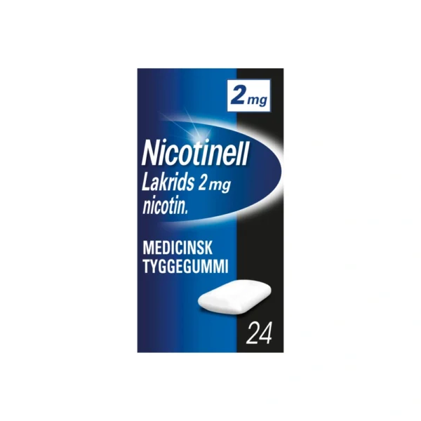 Nicotinell Lakrids 2 mg tyggegummi - 24 stk