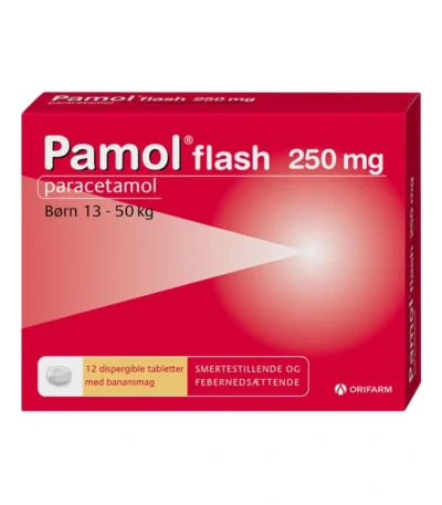Pamol Flash opløselige 250 mg - 12 tabletter