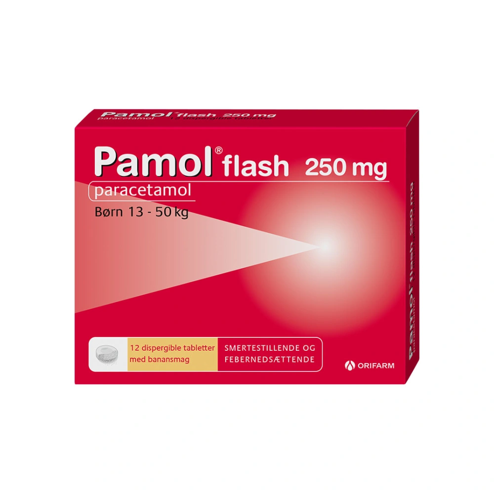 Pamol Flash opløselige 250 mg - 12 tabletter