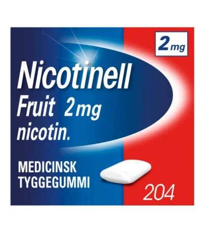 Nicotinell Fruit 2 mg tyggegummi - 204 stk