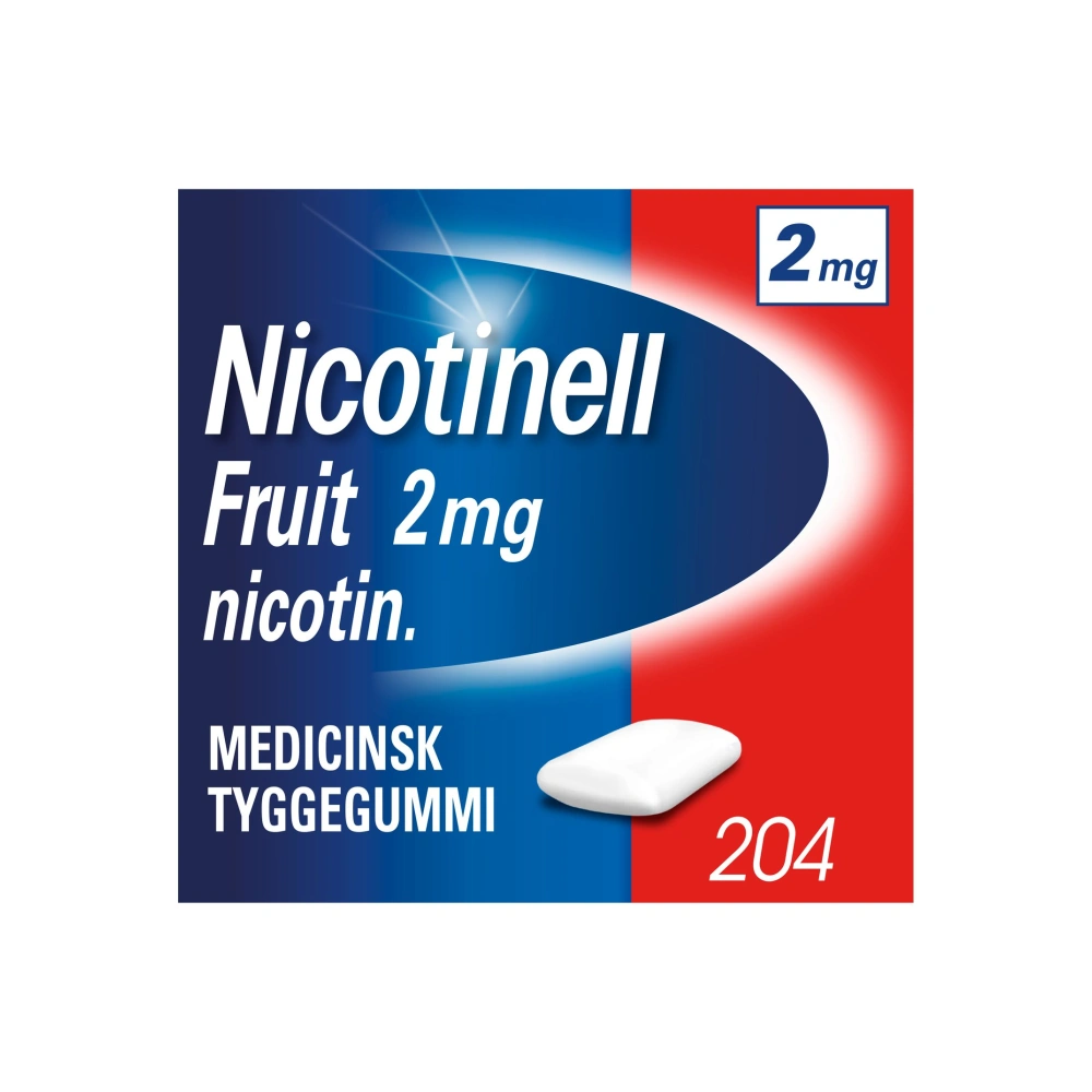 Nicotinell Fruit 2 mg tyggegummi - 204 stk
