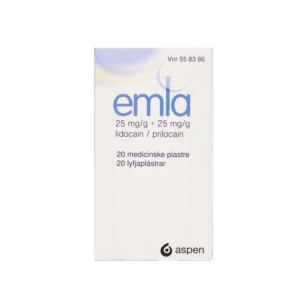 Emla 25+25 mg - 20 stk Medicinsk plaster