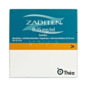 Théa Zaditen Øjendråber 0,25 mg/ml - 20 stk