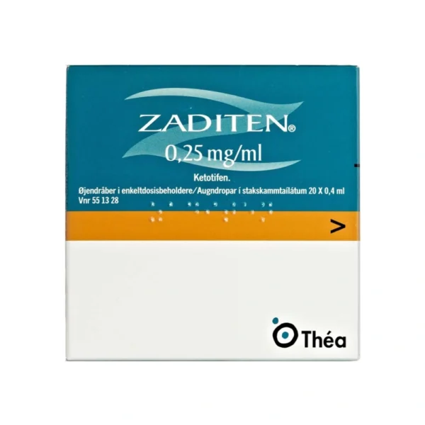 Théa Zaditen Øjendråber 0,25 mg/ml - 20 stk