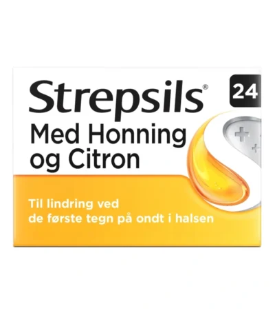 Strepsils Honning & Citron 0,6+1,2 mg - 24 sugetabletter