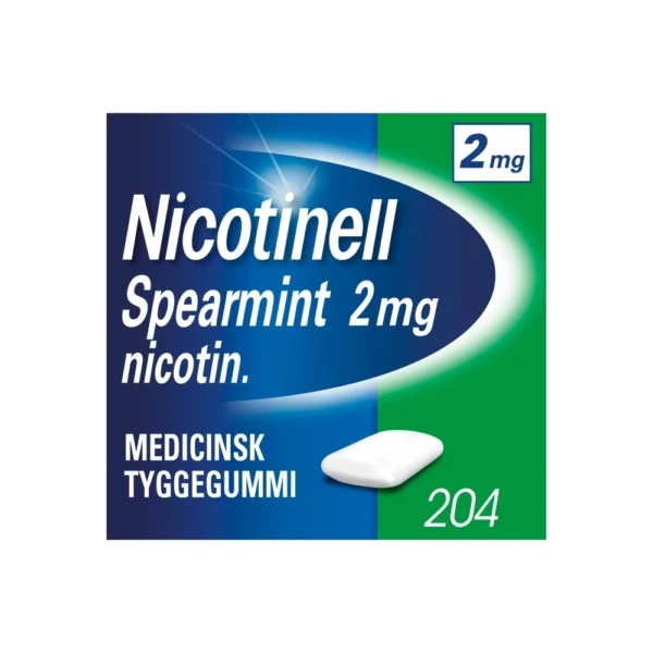 Nicotinell Spearmint 2 mg tyggegummi - 204 stk