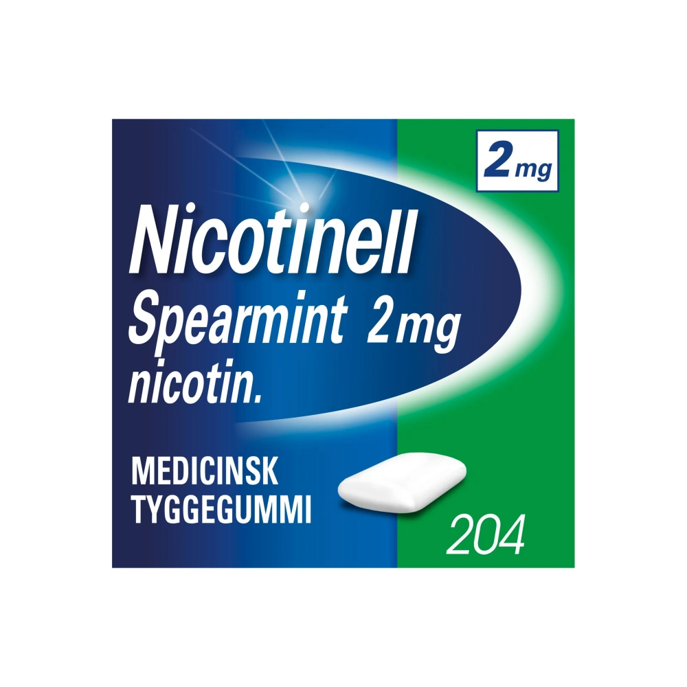 Nicotinell Spearmint 2 mg tyggegummi - 204 stk