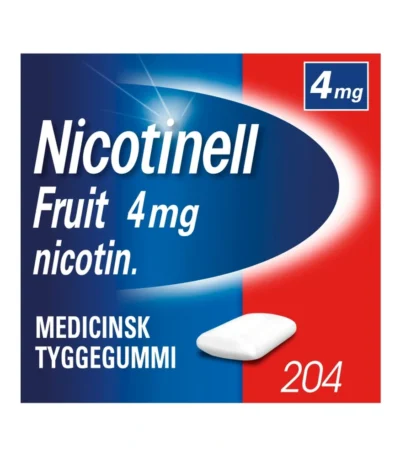 Nicotinell Fruit 4 mg tyggegummi- 204 stk