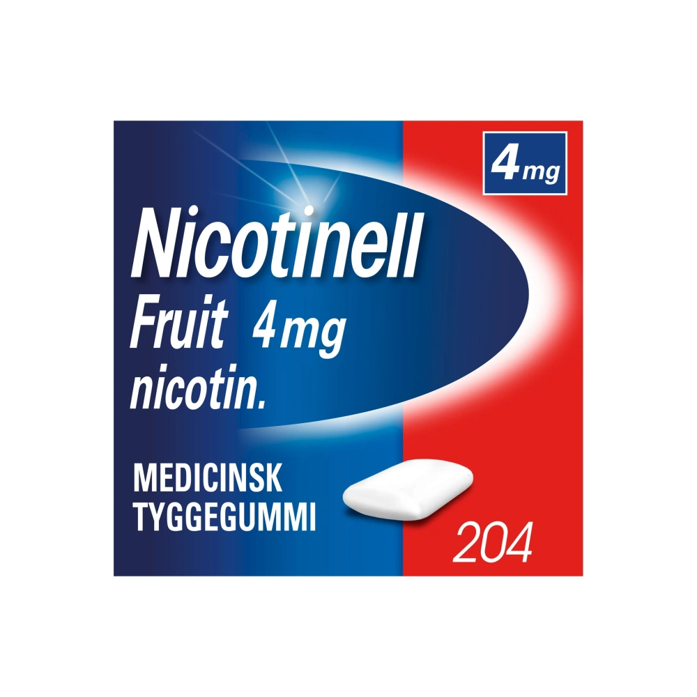 Nicotinell Fruit 4 mg tyggegummi- 204 stk
