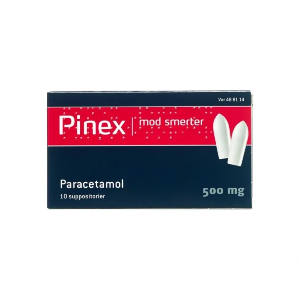 Pinex Suppositorier 500 mg - 10 stk