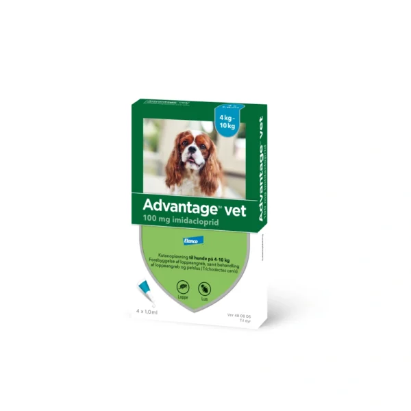 Advantage Vet. til hund 100 mg/ml 4-10 kg - 4 ml