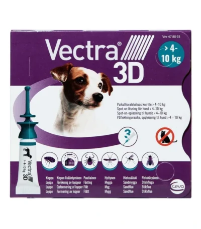 Vectra 3D Spot-On til hund 4-10 kg - 4,8 ml
