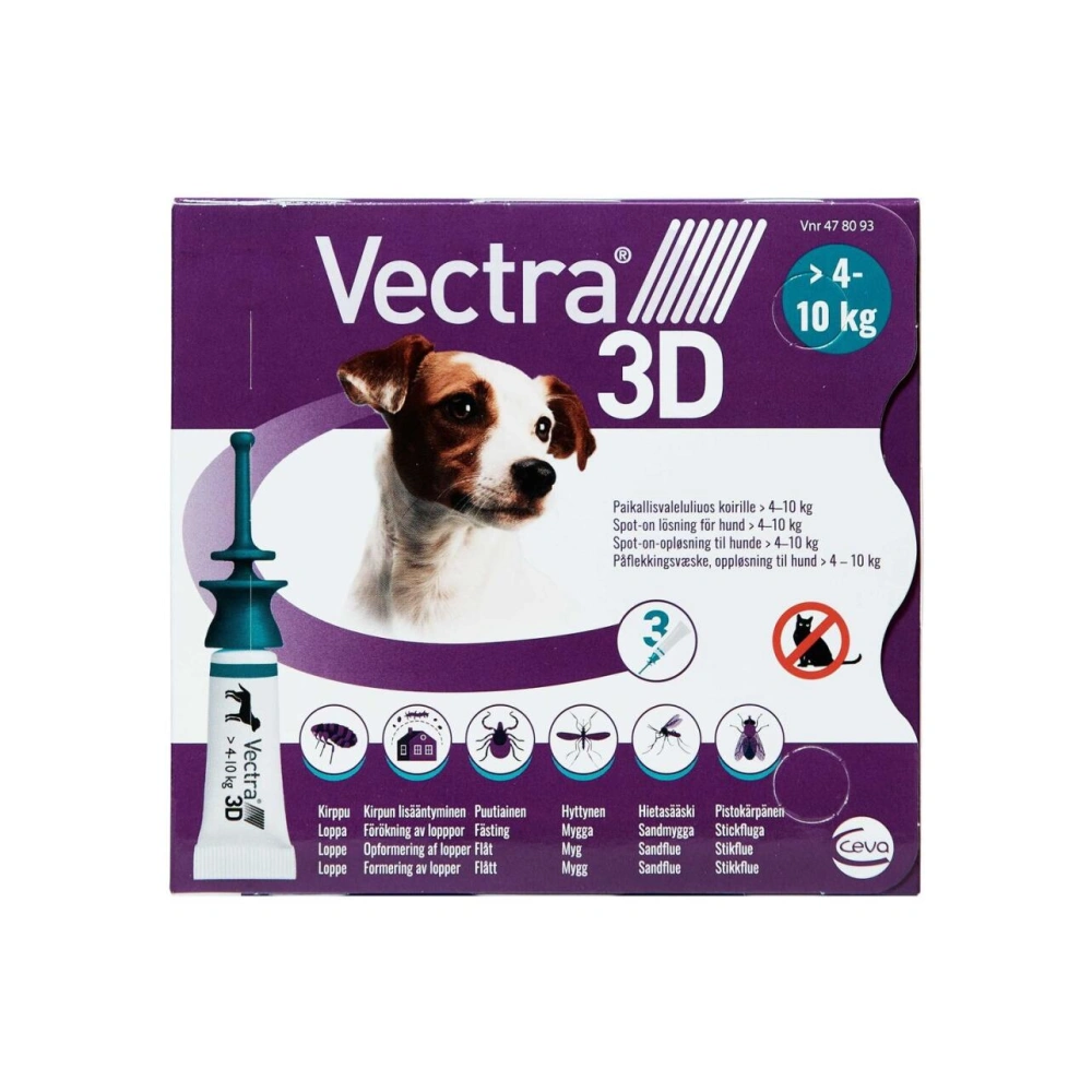 Vectra 3D Spot-On til hund 4-10 kg - 4,8 ml