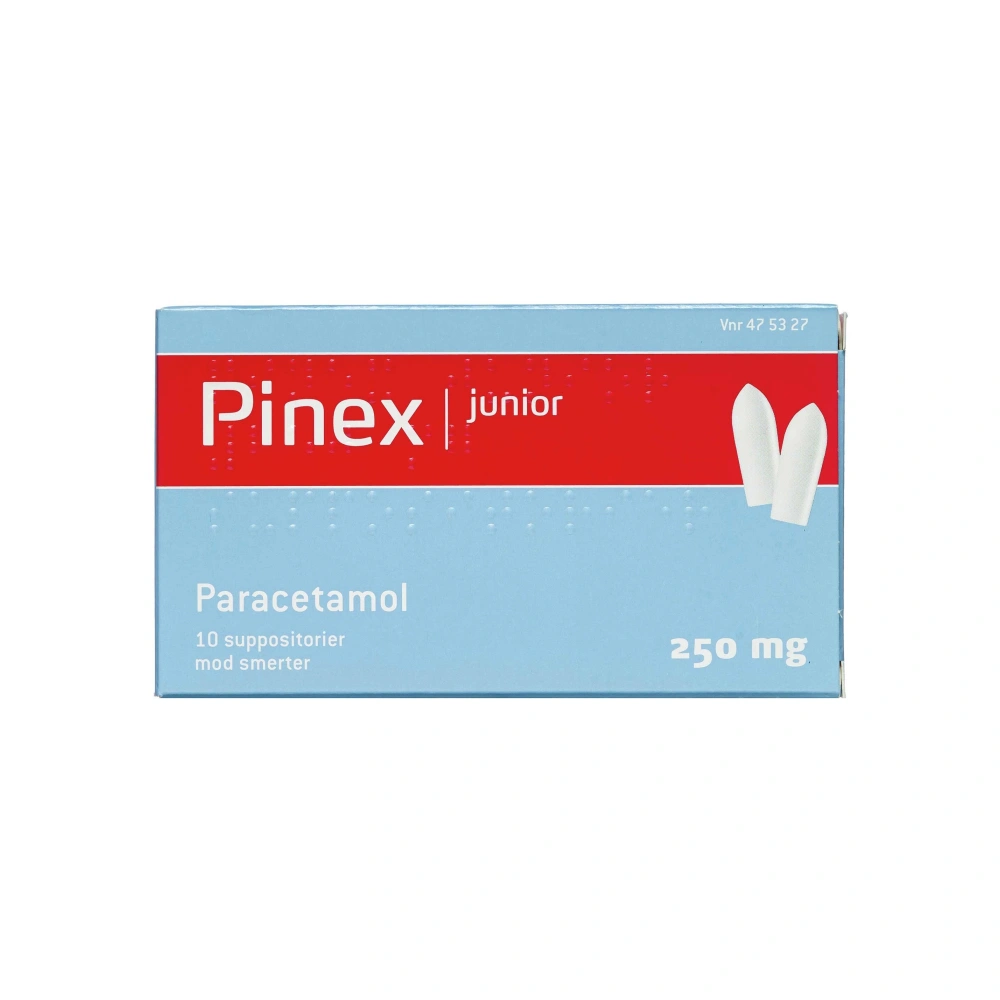 Pinex Junior Suppositorier 250 mg - 10 stk